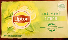 Load image into Gallery viewer, Lipton: LEMON Green Tea / Thé Vert Citron